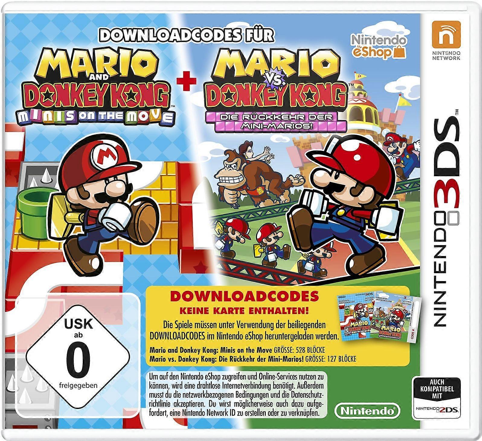 Mario and Donkey Kong Minis on the Move and Mario vs. Donkey Kong The of the Mini Marios! [Download Code No Disk Included] - Nintendo 3DS - PAL - New & Sealed