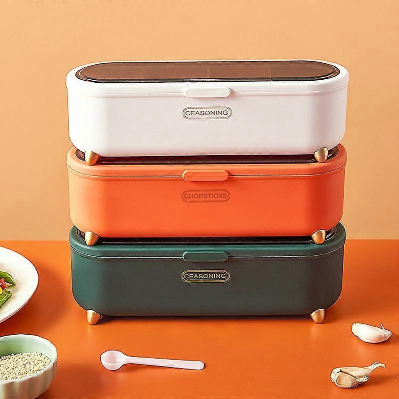 Caja de condimentos Juego de combinación Frasco de botella de condimento Suministros de cocina para el hogar Caja de almacenamiento de sal Msg sellada de una sola pieza