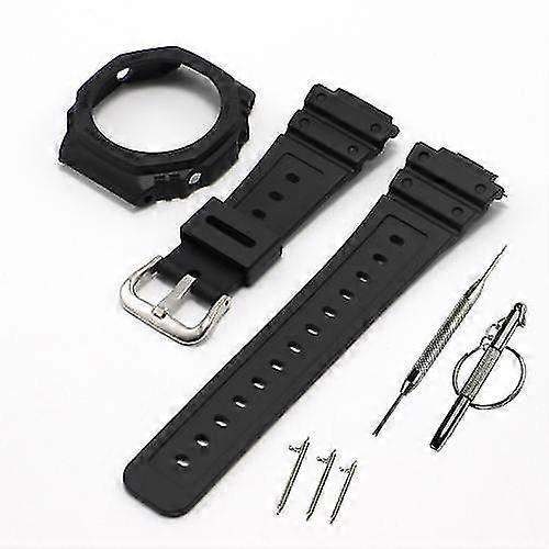 Suitable For Silicone Watch Strap For Casioak Ga2100 Ga2110  Rubber Case Bezel Quality And Replacement Watchband Accessories Watch Strap