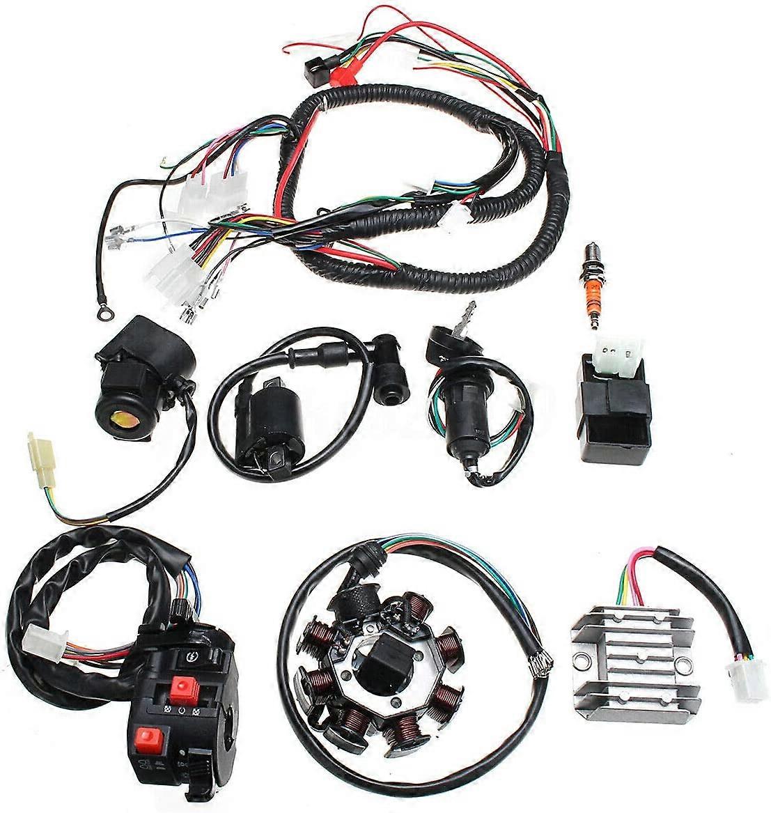Complete Electrical Wiring Harness CDI Stator Kit for ATV QUAD 150/200/250CC