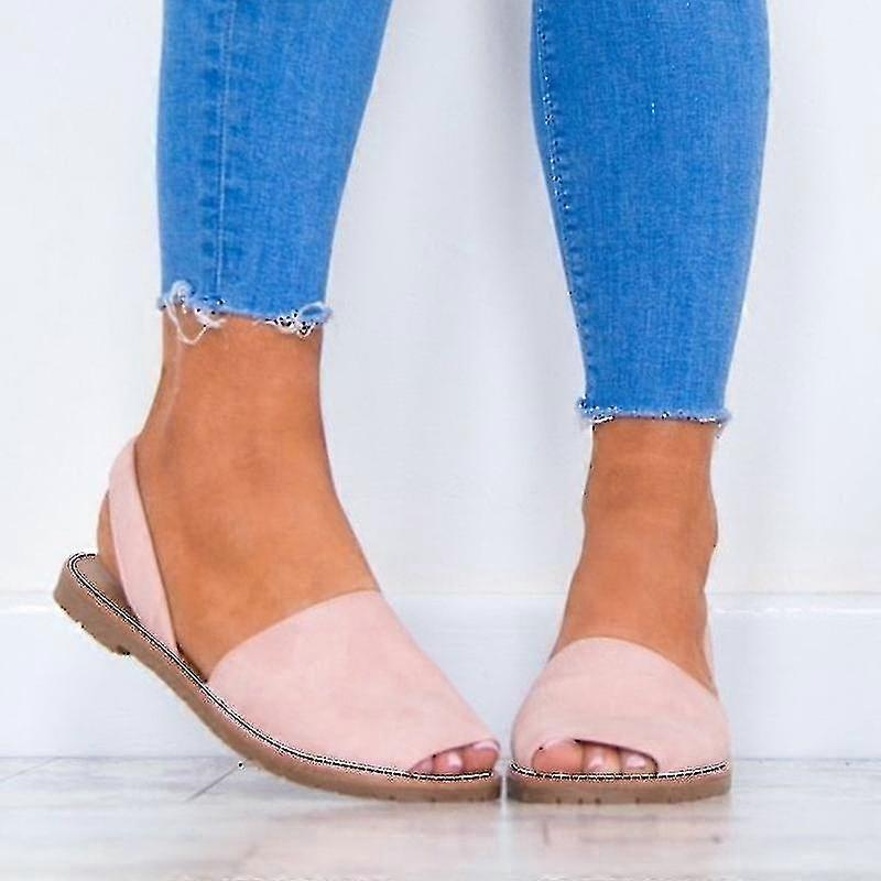 Kvinner Menorcan Flat Sandaler Toe Pumps Flat Casual Sko