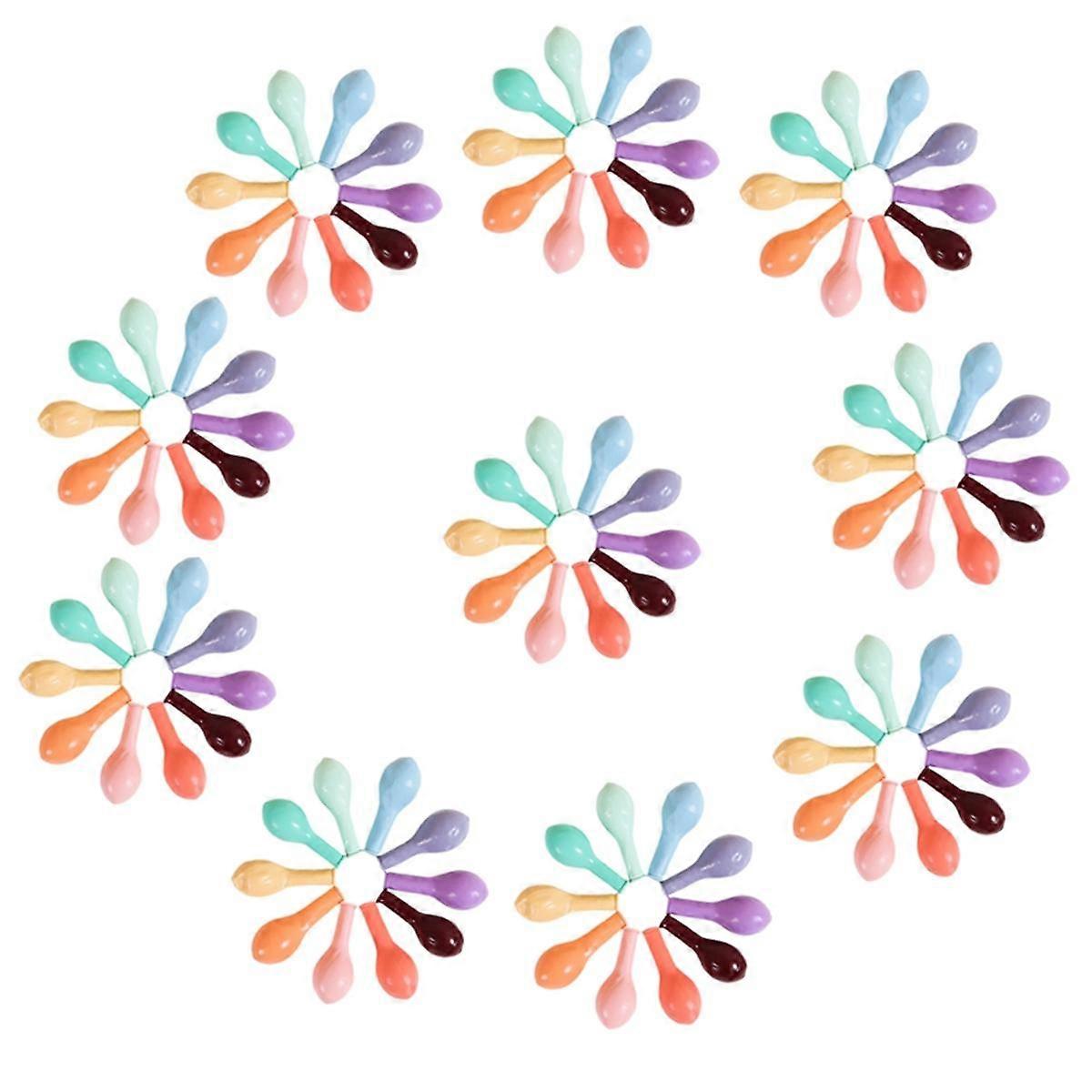 Pastel Colorful Party Balloons 100 Pack 10 Inches Macaron Assorted Rainbow Balloons for Birthday Shower Party Decoration