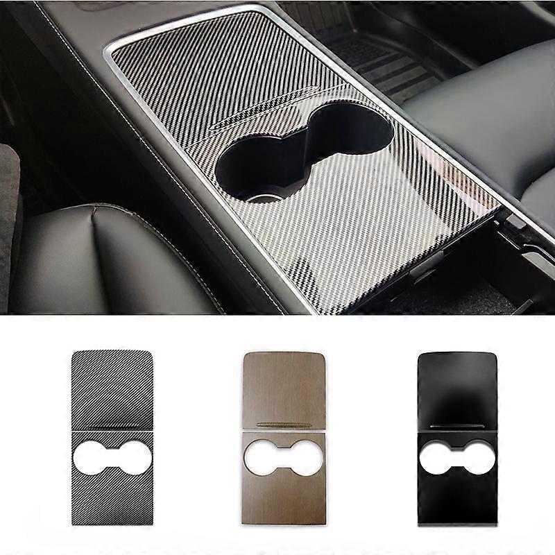 Carbon Fiber ultra thin center console cover For Tesla Model 3 Model Y 2021-2022 not affect Central Control push-pull use