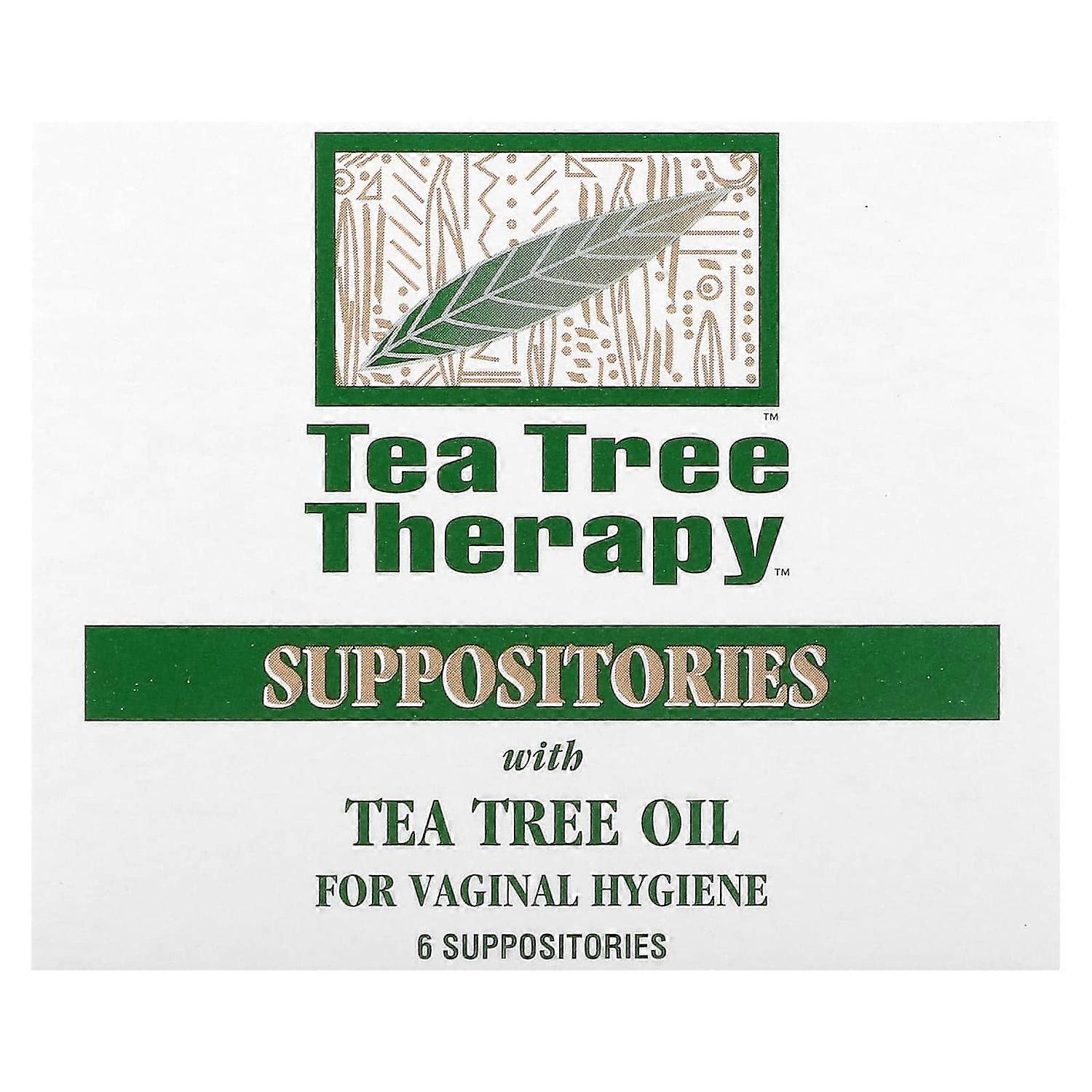Tea Tree Therapy, Suppositories with Tea Tree Oil for Vaginal Hygiene, 6 Suppositories