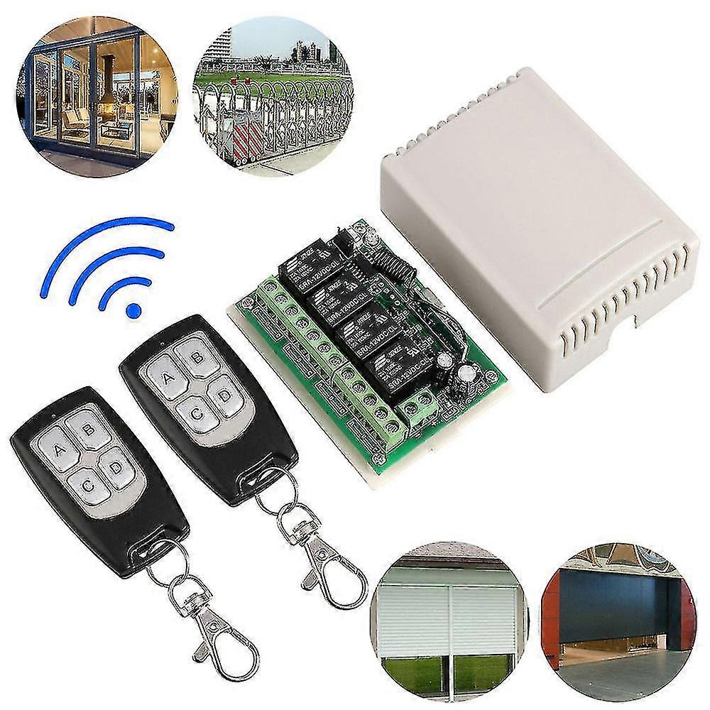 12v 4ch Channel Relay Rf Wireless Remote Control Switch Receiver
