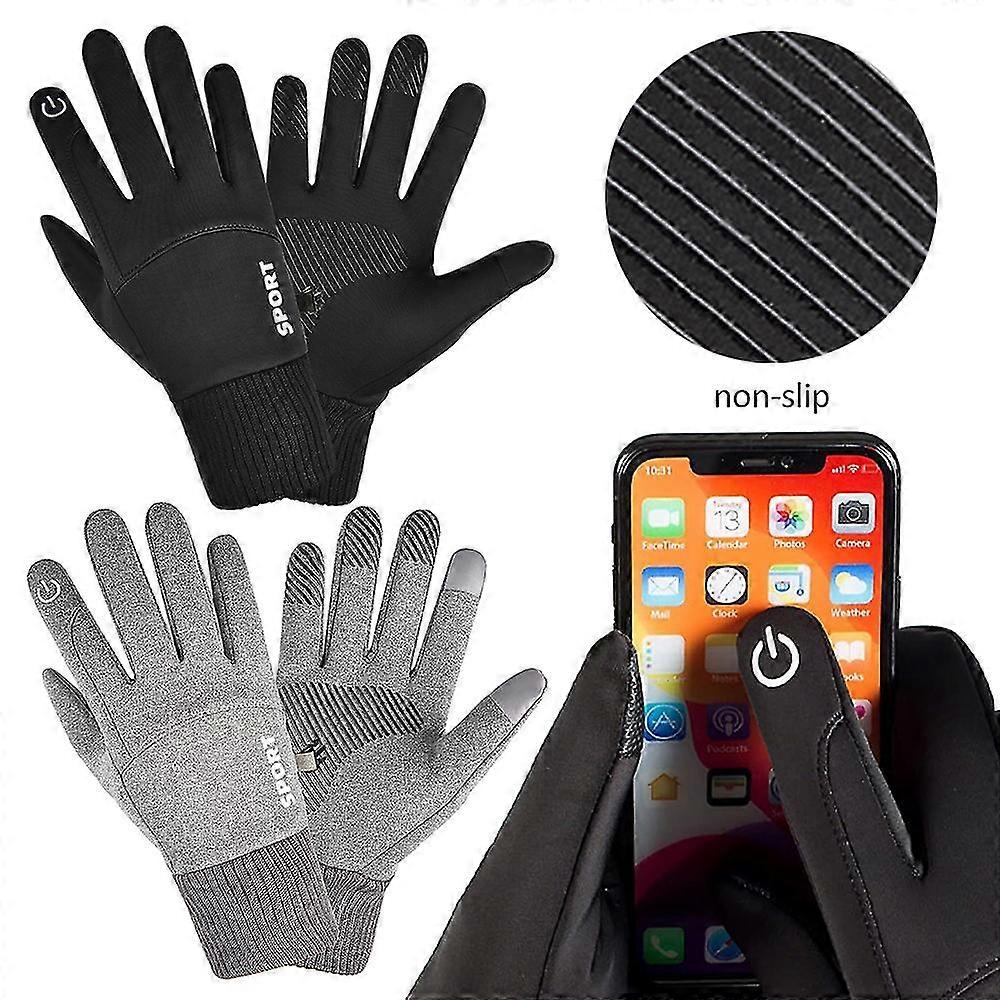 Vinterhandskar Kvinnor Män Skidhandskar Foder Termisk Vattentät Varm Pekskärm, Perfekt För Cykling, Löpning, Vandring