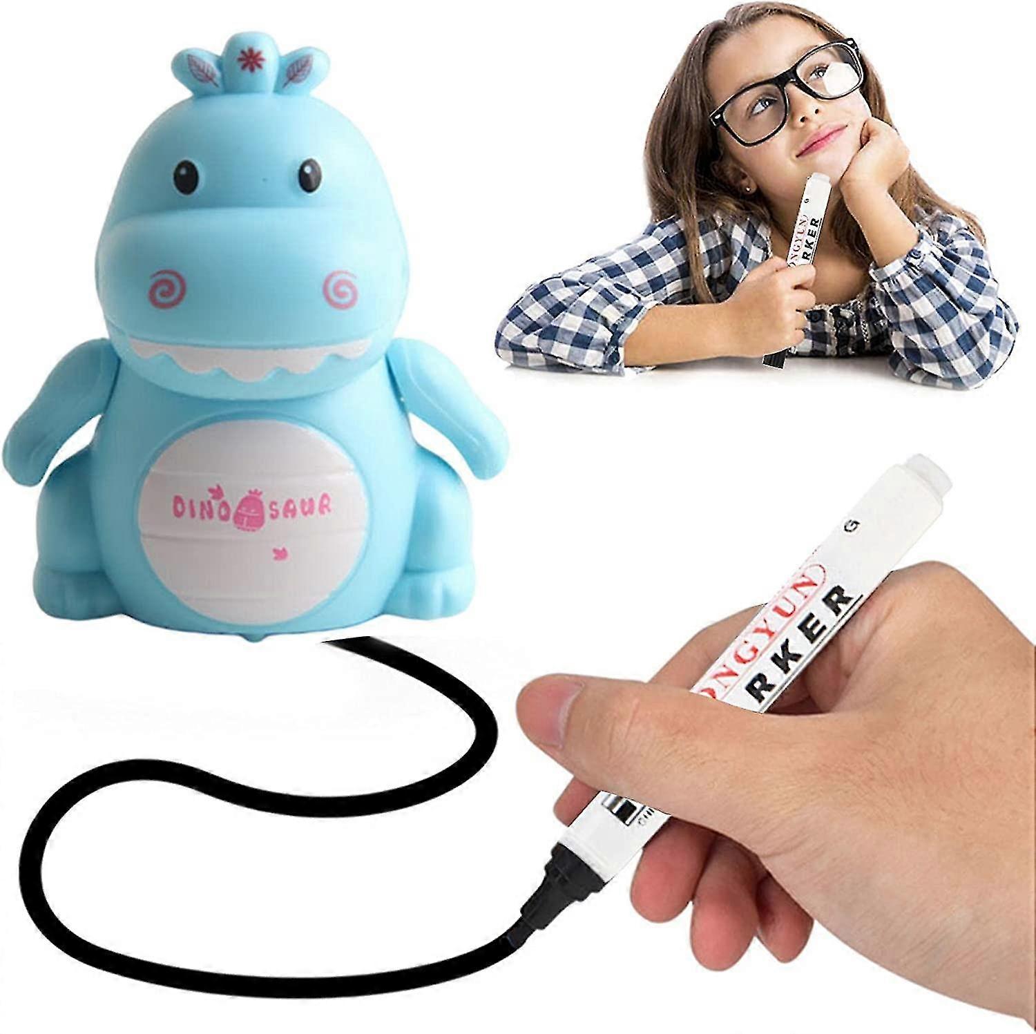 Magic Inductive Trace Robot That Follows The Black Line You Draw, Cartoon Dinosaur Mini Inductive Robot Toys Auto-sensing Pen Tracing Robot For K (h-3