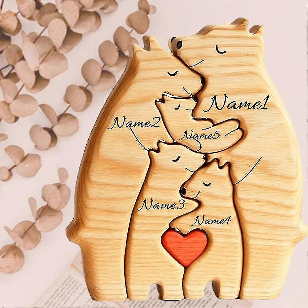Exquisite Table Bear Shape Jigsew Artwares Personalized Unique Puzzle Crafts for Home