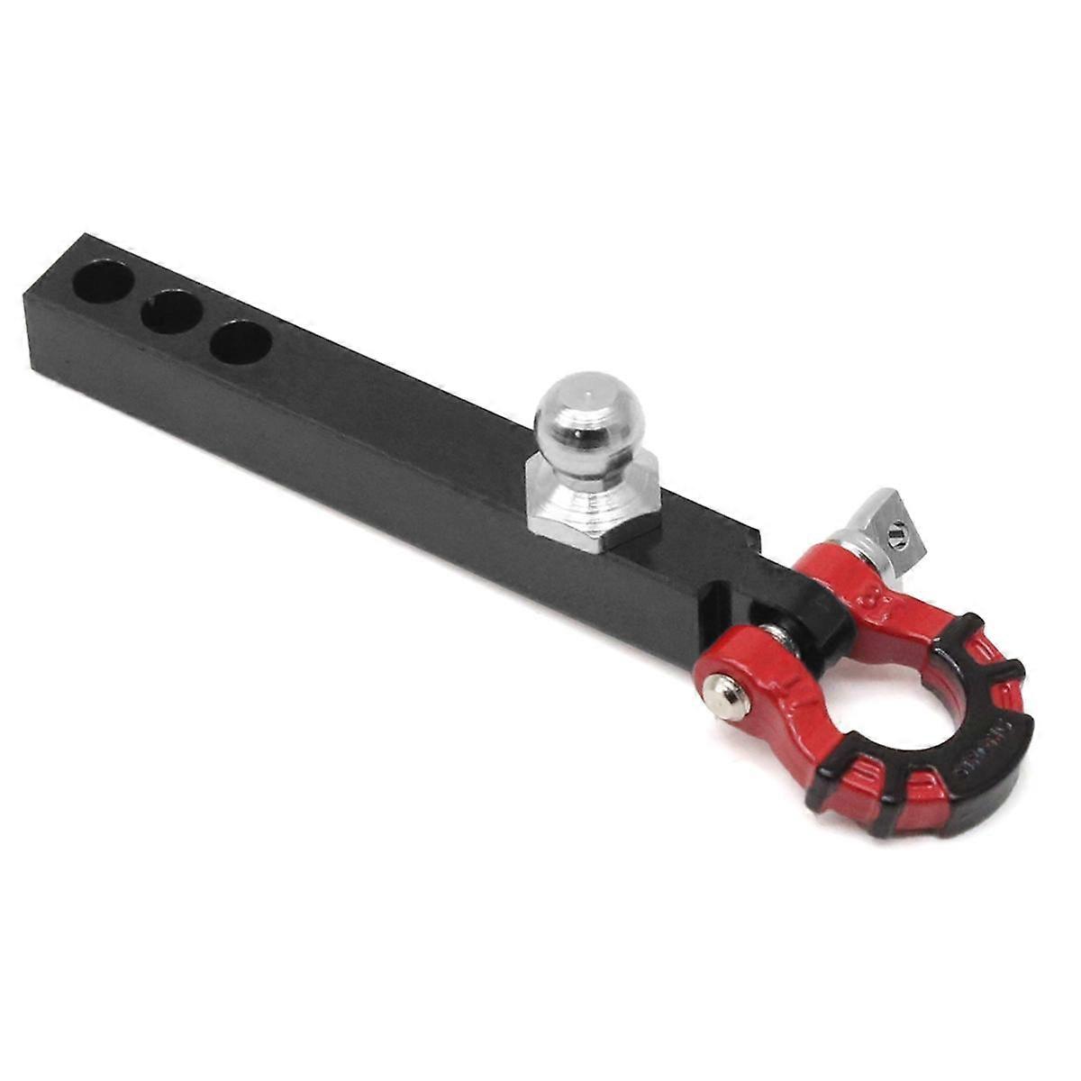Metal Trailer Tow Hook for 1/10 RC Crawler TRX4 -6 Axial SCX10 90046 Redcat Upgrade Parts,Black+Red