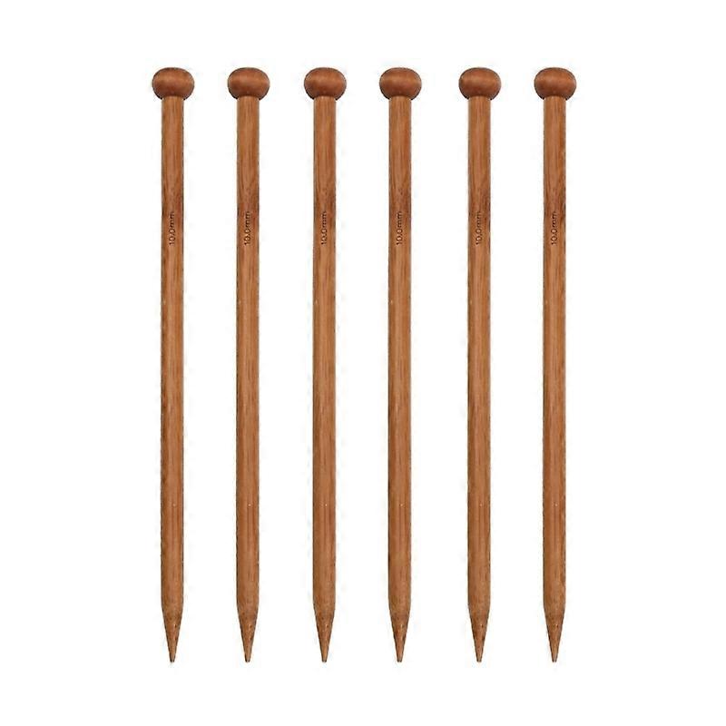 Set of 6 Bamboo Crochet Hooks for Beginner, Knitting Needle Beginner Knitting Starter Kits for Bag Hat, Sock