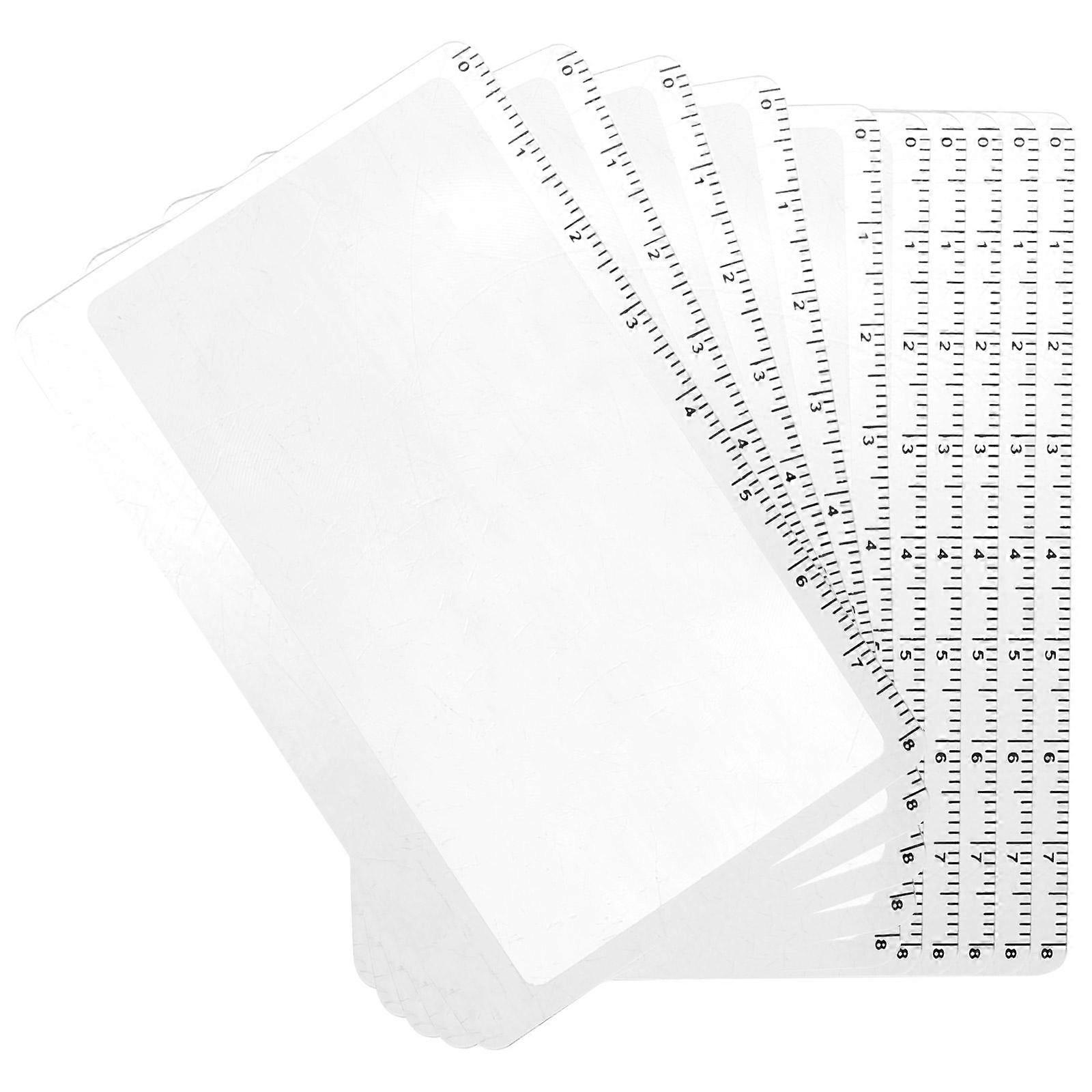 10 Pcs Magnifying Bookmark Magnifier Reading Computer Screen Card Pvc Full Page Elder