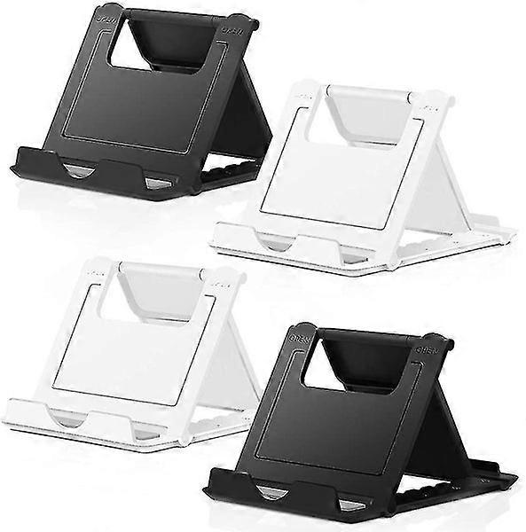 4-Pack Universal Foldable Cell Phone and Tablet Stand with Multi-Angle Viewing