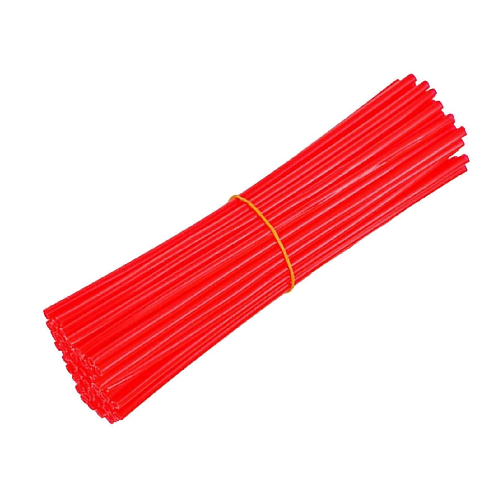 72pcs دراجة تحدث جلود الزخرفية بارد العالمي تكلم التفاف غطاء لجبل الأوساخ الاطفال الدراجة الحمراء