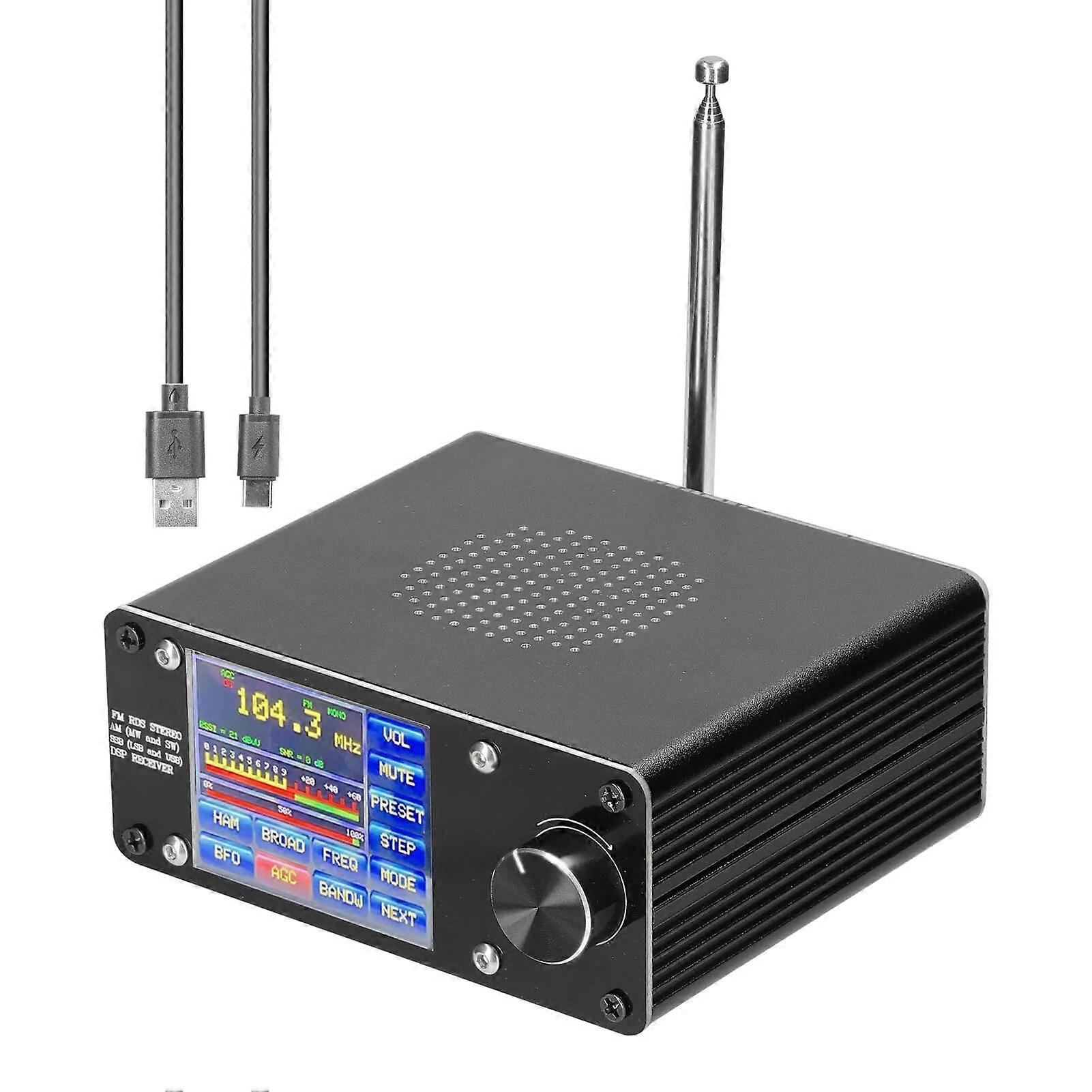 ATS-100 SI4732/SI4735 Full-wave Band Radio Receiver FM LW (MW & SW) SSB (LSB & USB) Support Broadcast Searching Touching Screen