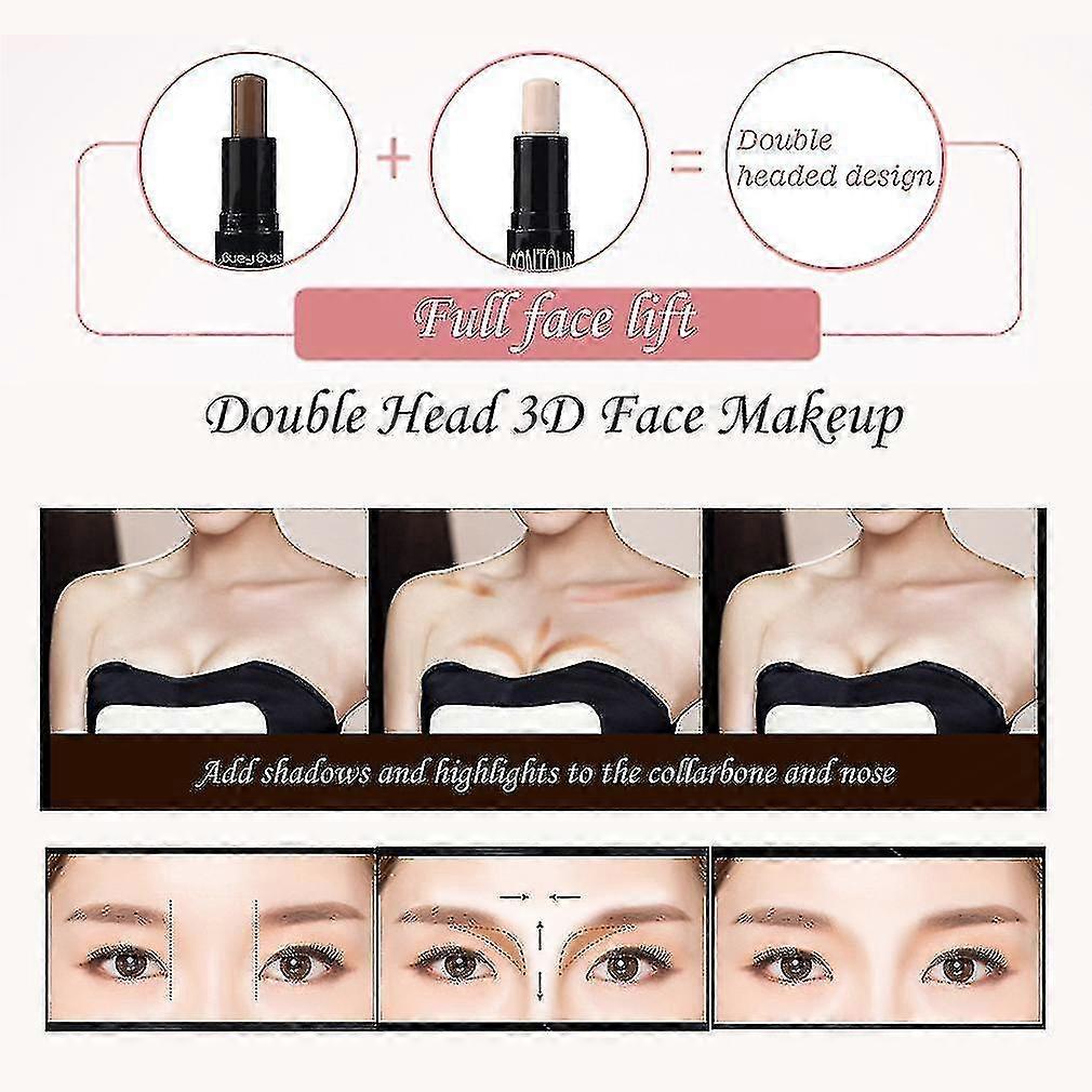 Three Dimension Double Head Comestic High Light Contour Stick 3d Face