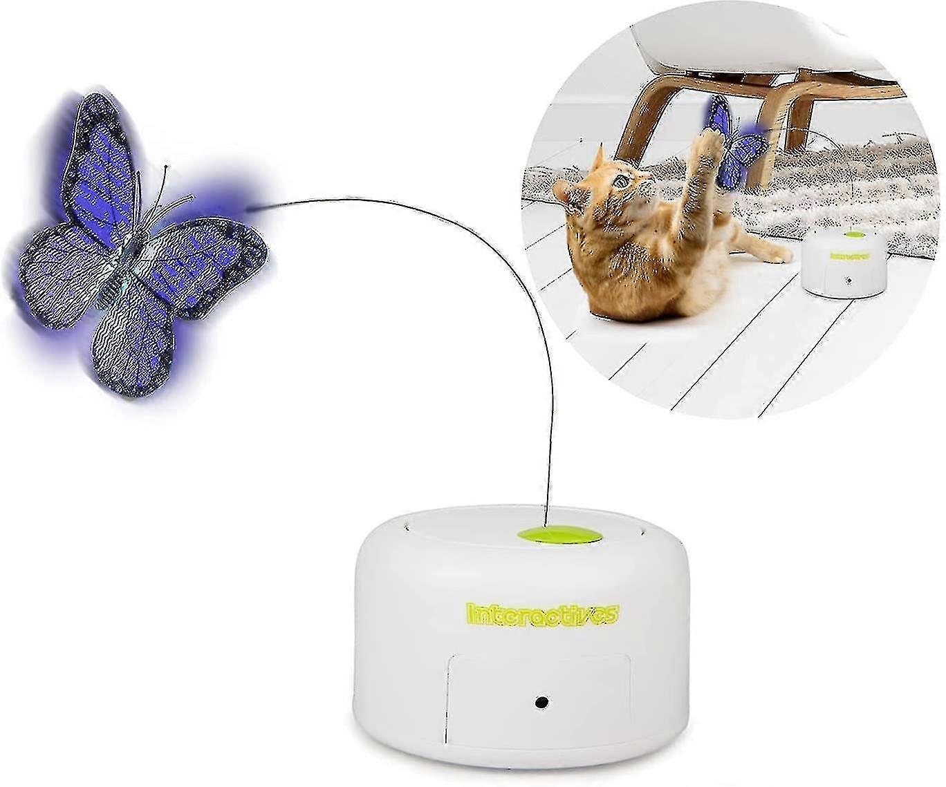 Interactive Motion Activate Butterfly Cat Toy Flutter Bug Cat Wand Toy