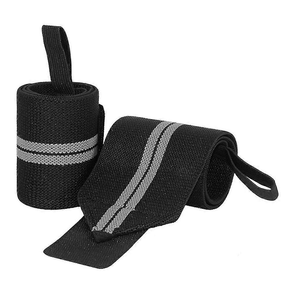 Weightlifting Wrist Wraps Wrist Support With Heavy Duty Thumb Loop - Wrap For Powerlifting,grey