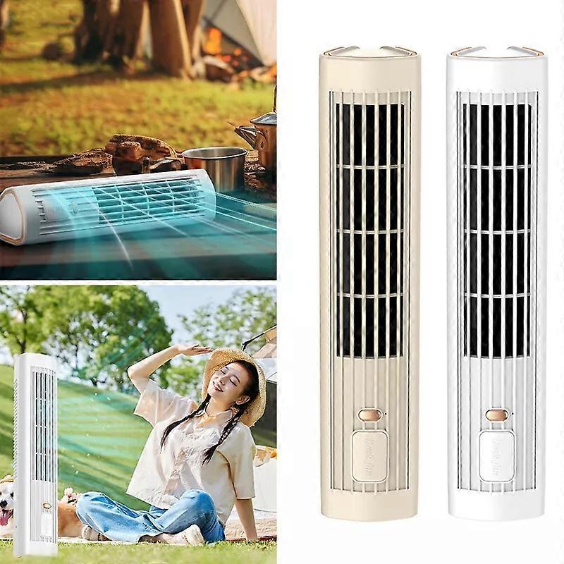 NEW Desktop Tower Fan Professional Efficient Quiet 3 Levels Adjustable Bladeless Desk Fan Dual-use Small Portable Circulation