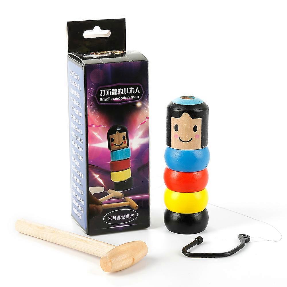 Magic Funny Toy Immortal Daruma Unbreakable Wooden Man Tricks Fun Toy Accessory