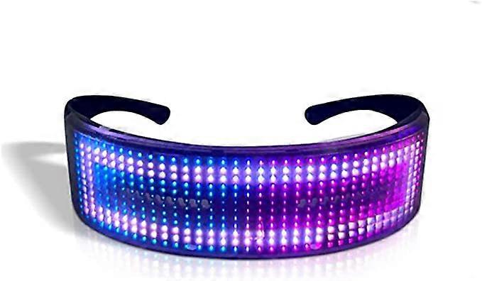 Özelleştirilebilir Tam Renkli Parlayan Gözlükler, Programlanabilir Bluetooth 4.0 RGB Tam Renkli Parlayan LED Gözlükler, USB Şarj Edilebilir Gelecek Stili
