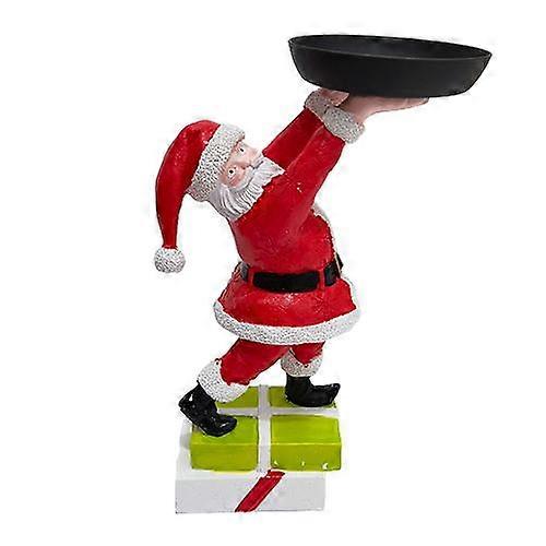 عيد الميلاد ثلج يعامل حامل سانتا عقد صينية الفاكهة وعاء الرف الراتنج المنزل حزب الغذاء الوجبات الخفيفة تخزين الرف