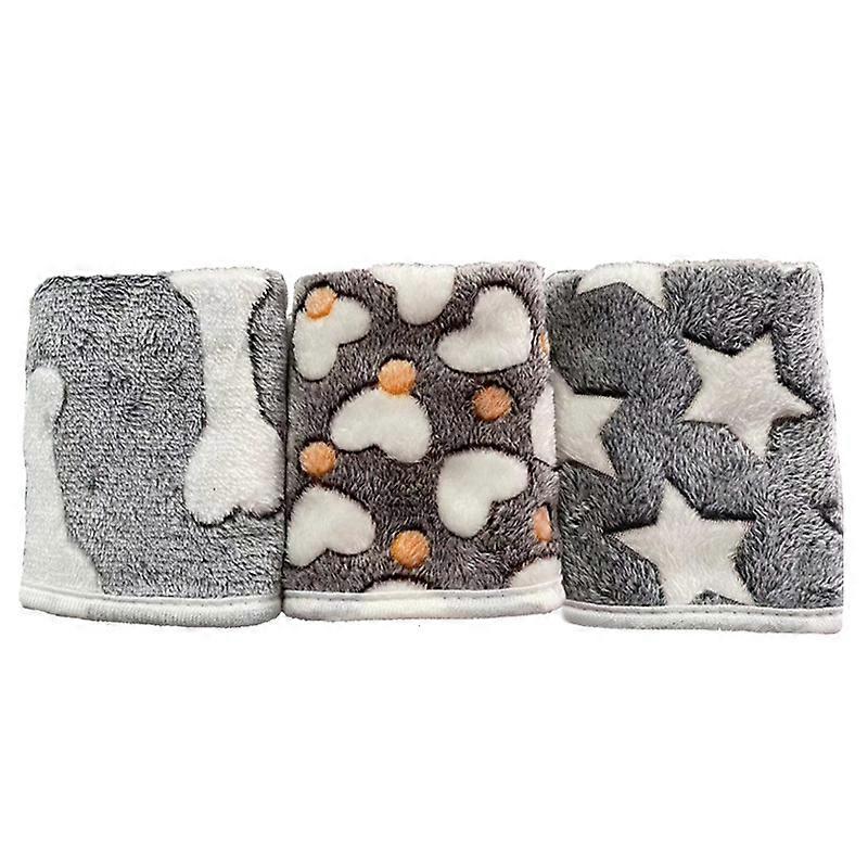 Pack 3PCs Puppy Blankets Super Soft Warm