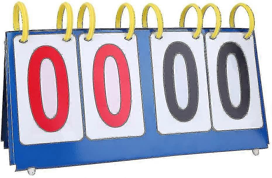 Score Flipper, 3/4 Digit Portable Table Top Scoreboard Easy Flip Score Conuter For Any Sport Table Tennis Basket