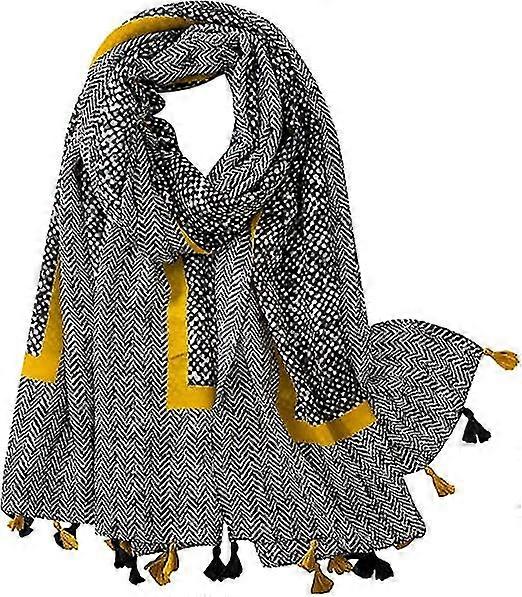 Eşarp Kadın Uzun Kış İlkbahar Yumuşak Sıcak Atkılar Püsküllü Bayanlar İçin Püsküllü Şallar Sargı1 Adet Karışık Renkler