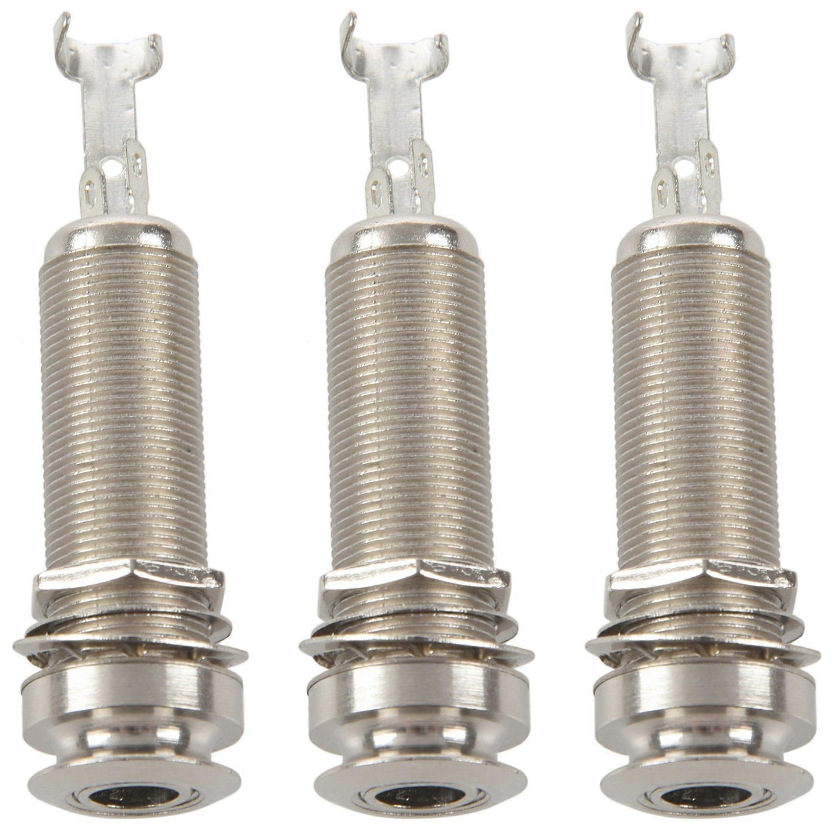 10PCS Guitar Pickup Endpin Output Jack Nickel Strap Lock Chrome