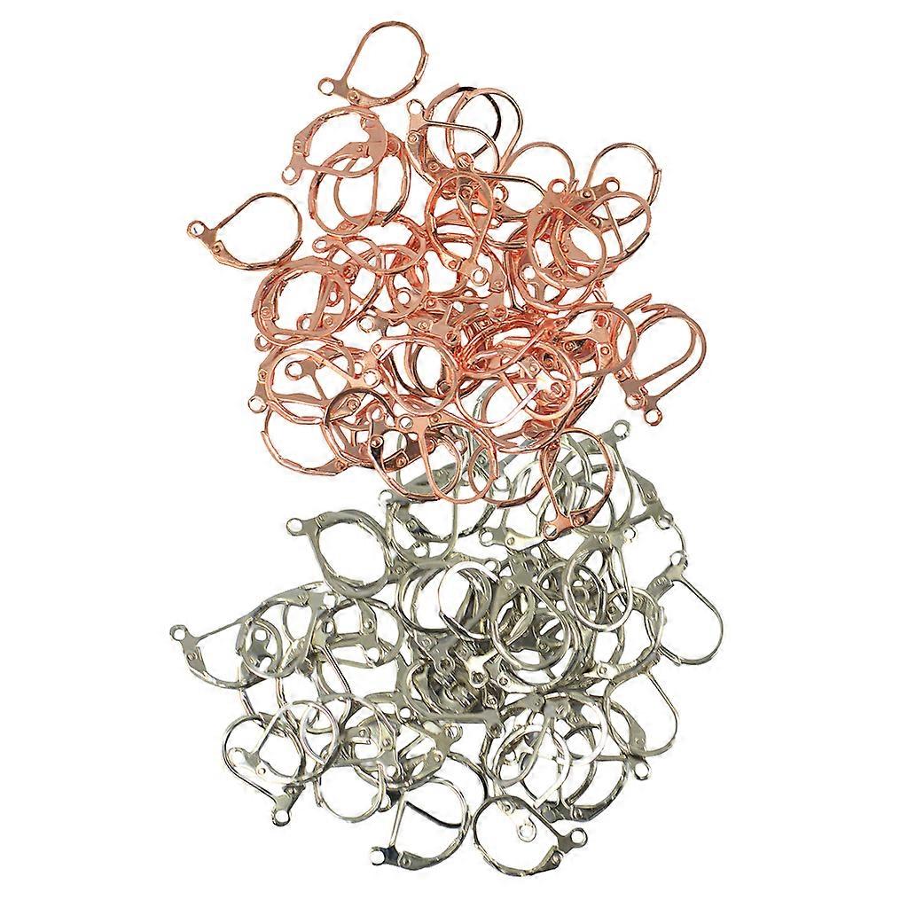 100 Pieces French Leverback Earwire Hooks with Open Loop DIY Making Craft