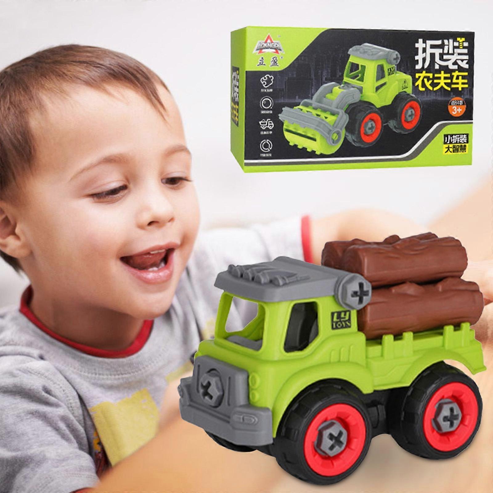 Combination Car Toy Set Disassembly And Assembly Farmer Car With Screwdriver