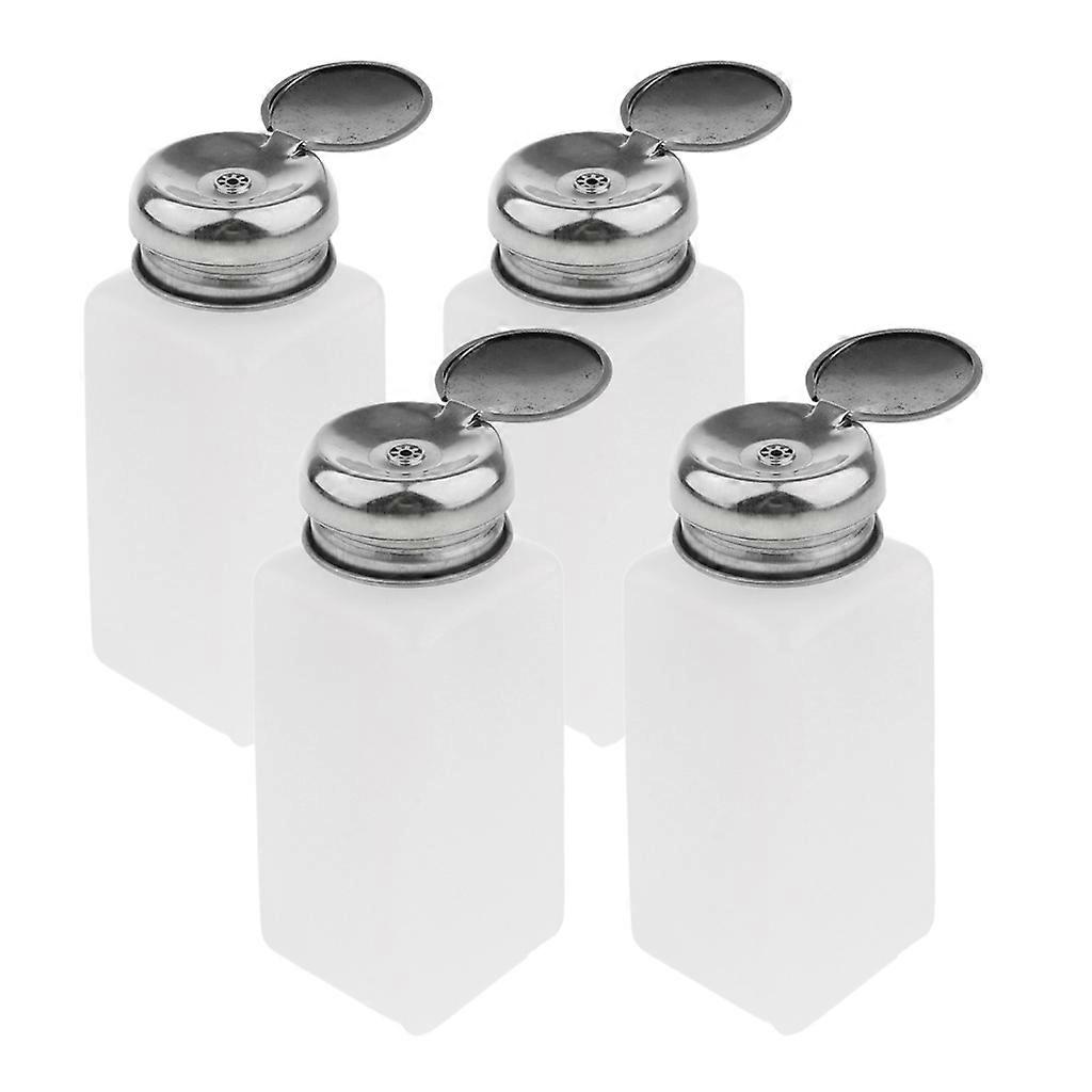 4Pcs Nail Polish Remover Pump Dispenser Press Bottles Empty Refillable Containers 250ml