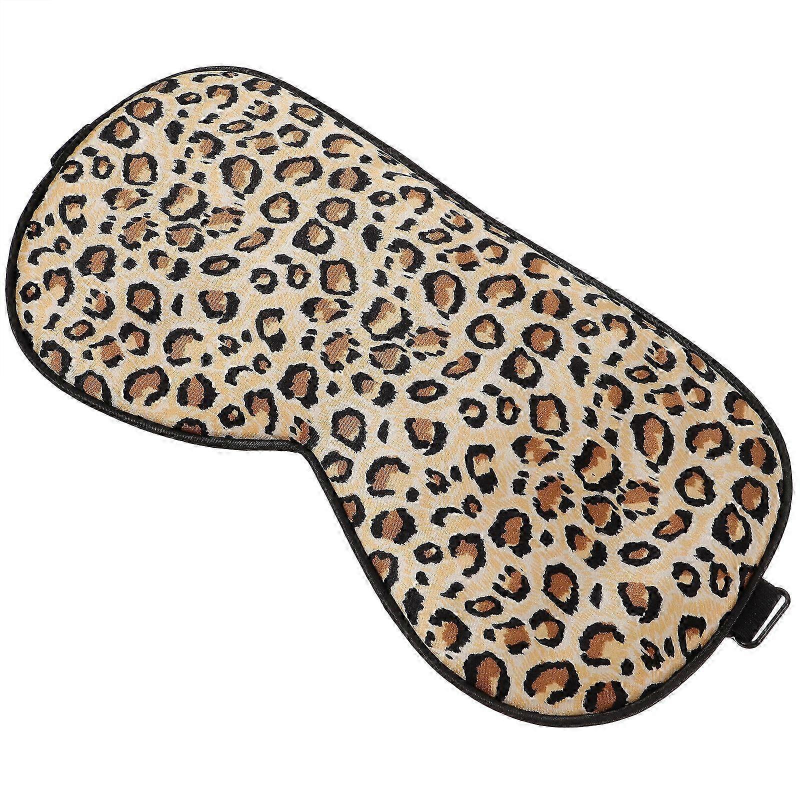 1PC Adjustable Sleeping Eye Masks Silk Leopard Design Shading Blindfold