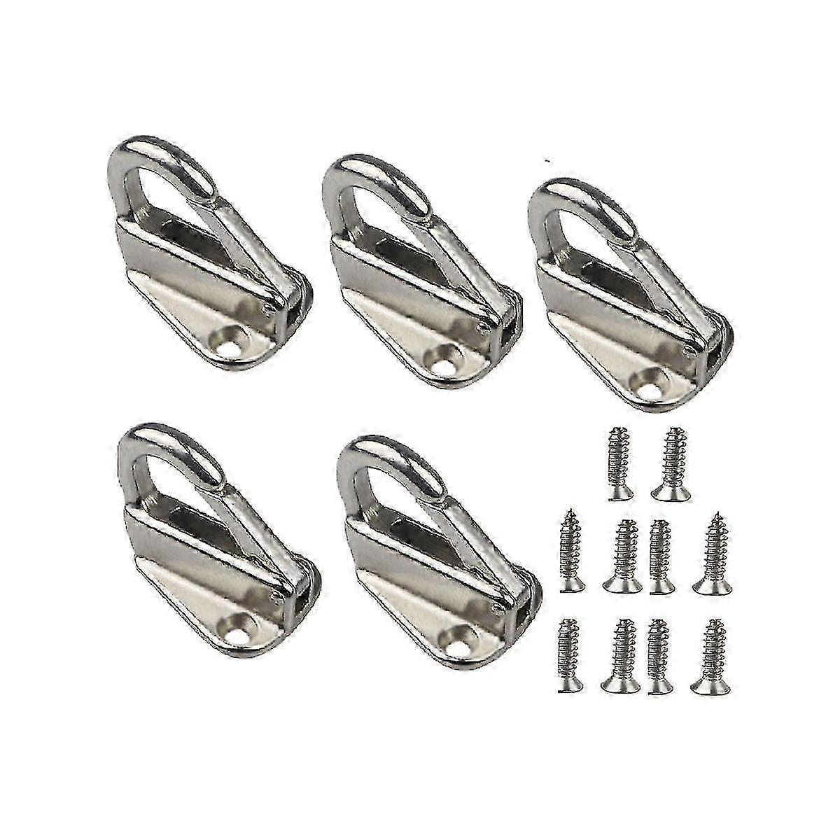 フックスナップステンレススチール316スプリングロックフェンディングフックアタッチロープボートセイルタグボートボート、5個
