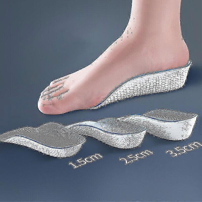 1.5-3.5cm Orthopédique Arche Support Invisible Élévation Semelle Pour Hommes Et Femmes - MXBC