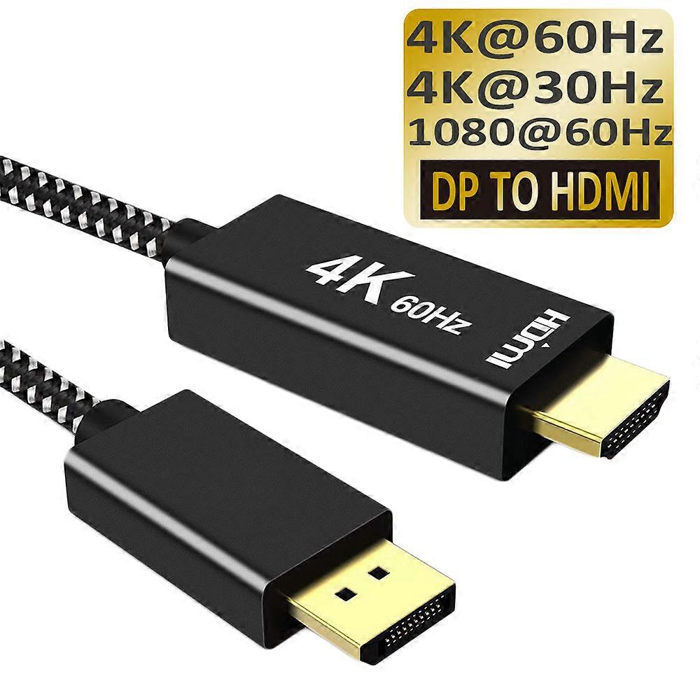 2020 DP to HDMI Cable 4K Male to Male Display Port DisplayPort to HDMI Cable Adapter For Projector PS4displayport dp to hdmi P