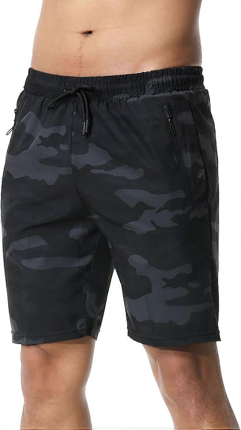 Aiyuego Shorts de course dentraînement pour hommes Sports à séchage rapide léger respirant avec poch