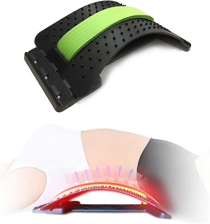 Back Stretcher Back Massagers, Back Stretcher Magic Stretcher Fitness Stretch Equipment Lumbar Support Relaxation Mate for Back Pain Relief, 3 Adjusta