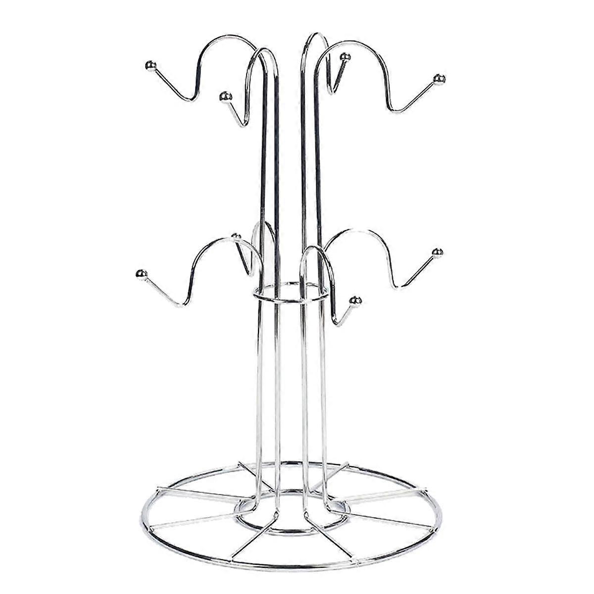 Cup Drying Rack with 8 Hooks Drainer Mug Tree Mug Organizer for Home Desktop