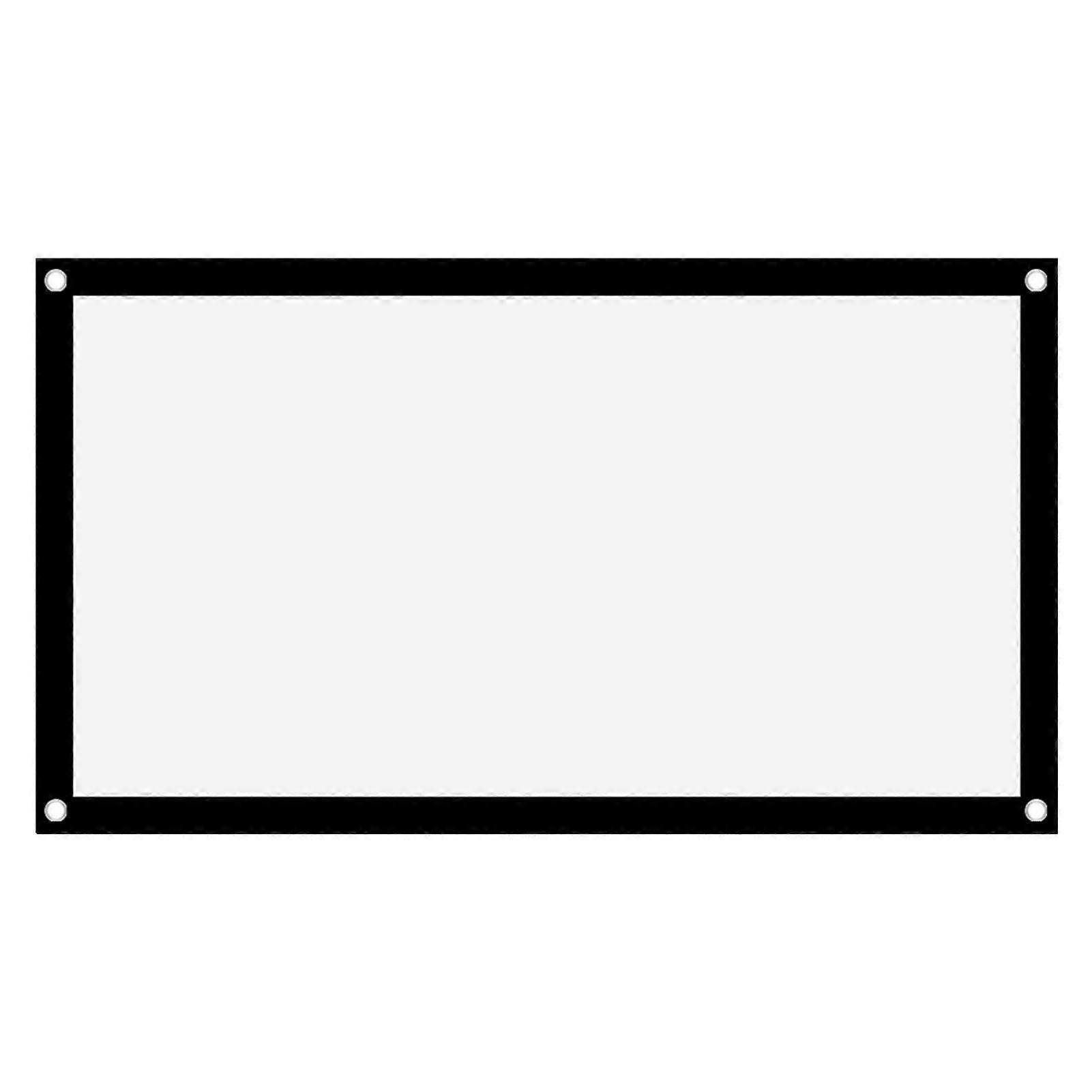 Portable 40in Non Crease Soft White Polyester Projector Curtain 16:9 Projection Screen