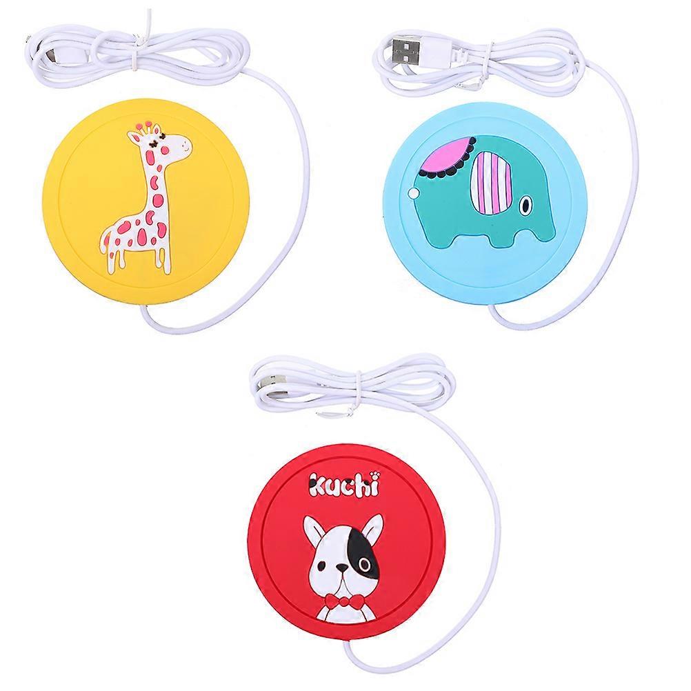 3 Pcs Heated Coffee Mug USB Heating Coaster USB Charging Coaster USB Heated Coaster