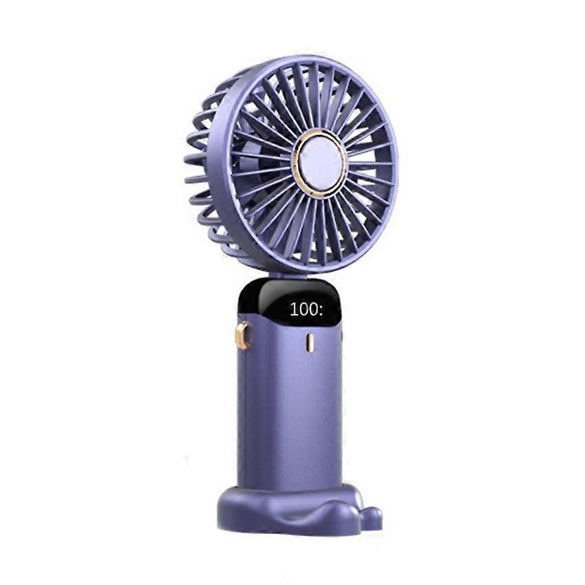 USB handheld fan LED digital display foldable aromatherapy small electric fan