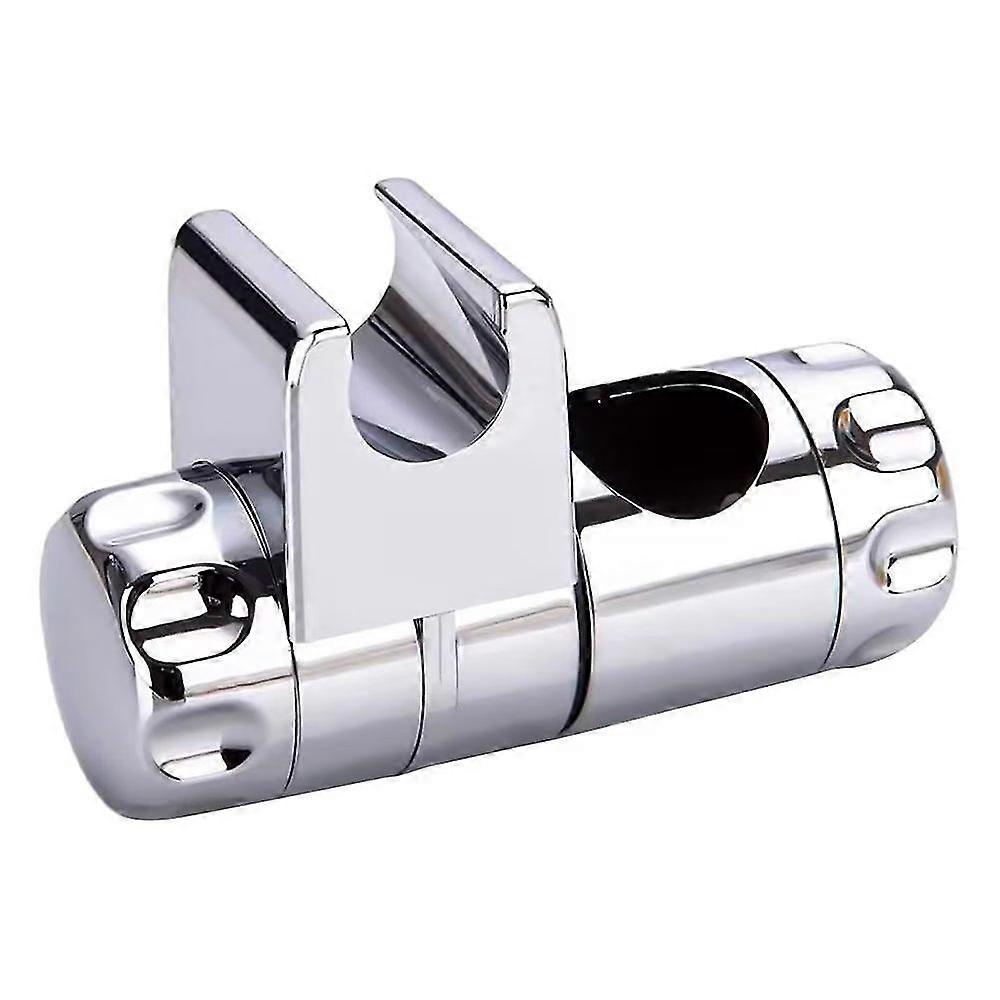 Replaceable Handheld Shower Holder, Shower Head Holder, Bathroom Adjustable Hand Shower Clamp, 25MM Diameter Adjustable Chrome ABS