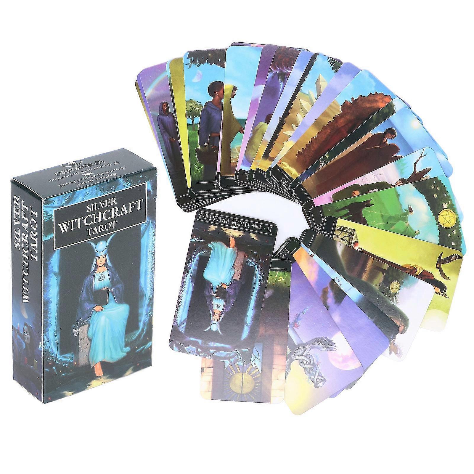 Silver Witchcraft Tarot Deck - 78 Cards for English Language Forecasting