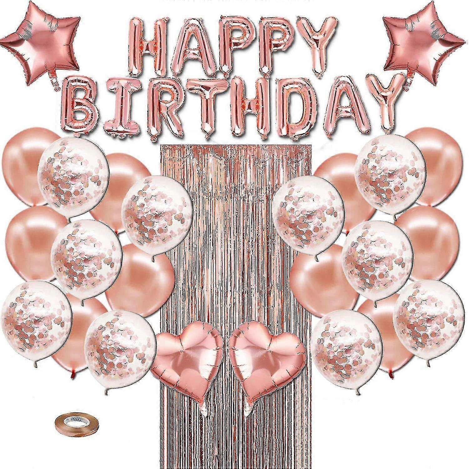 誕生日パーティーデコレーション、ハッピーバースデーバナーフリンジカーテン