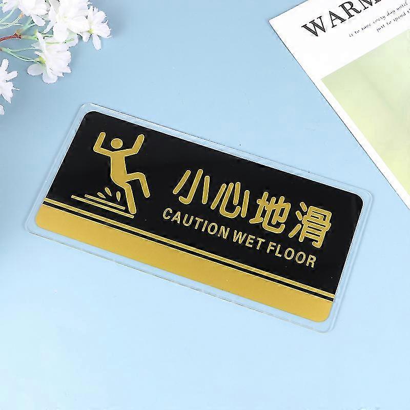 2pcs Acrylic Pool Notice Board Caution Wet Floor Signboard Swimming Pool Wall Sticker Multi-purpose Sign Board