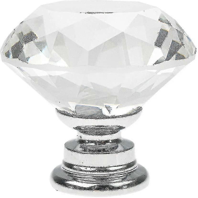 10 Pcs  Crystal Glass Cabinet Knobs, Crystal Knobs, 30mm Diamond Shape Pulls Handles For Drawer Kitchen Cabinets Dresser Cupboard Wardrobe