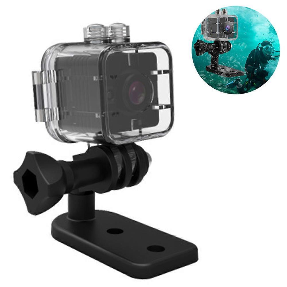 SQ12ミニカメラ防水フルHD 1080P、ナイトビジョンとモーション検出、ポータブルビデオスポーツDVRビデオカメラカーレコーダー、小型監視