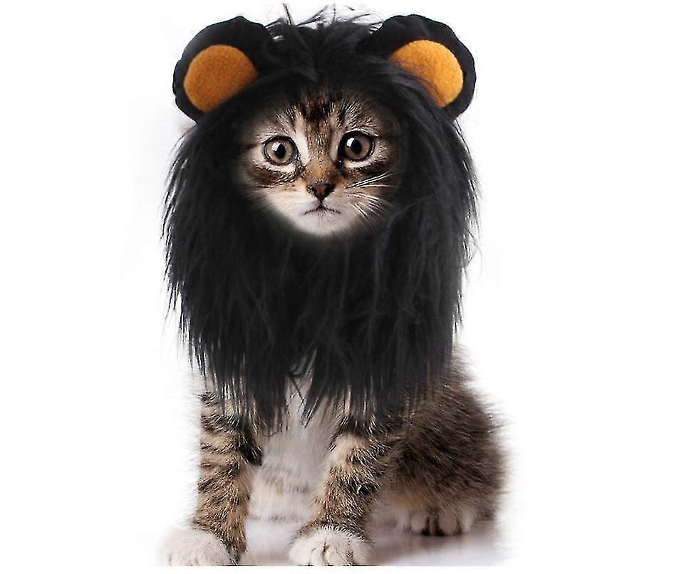 Lion Mane Wig Cat Costume Pet Adjustable Washable