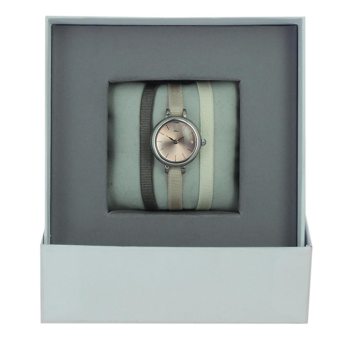 Bijourama Montre Ruban Montre Coffret Femme Montre Bracelet Tissu